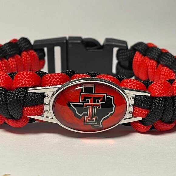 Texas Tech Red Raiders NCAA Paracord Bracelet NEW - Picture 1 of 2